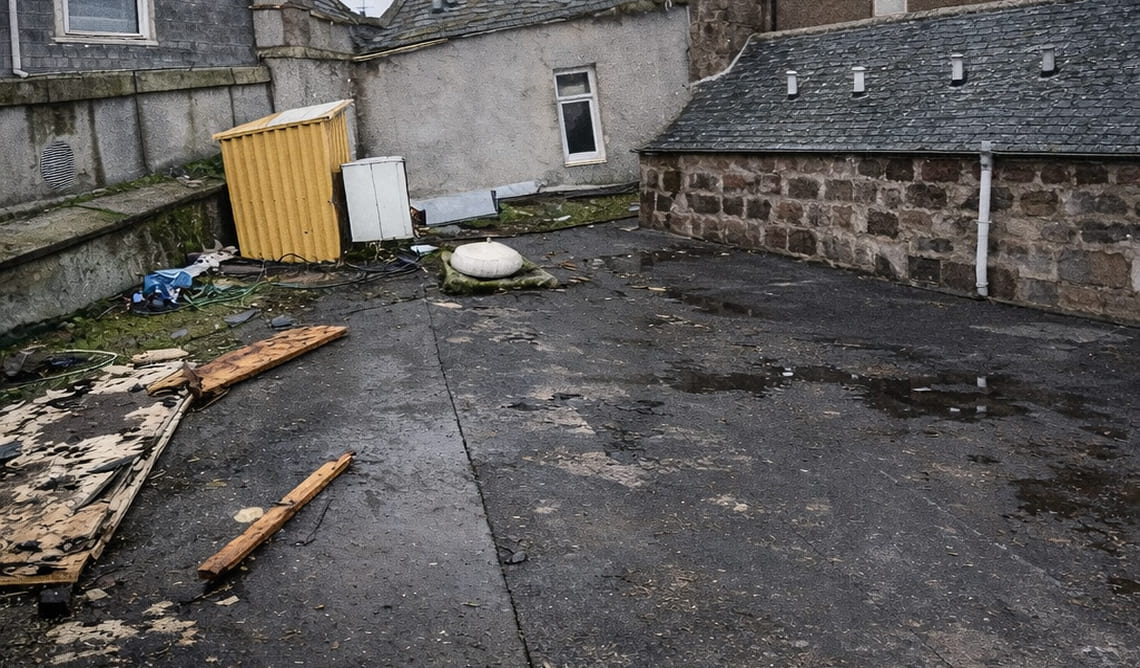 Flat Roof Replacement before img